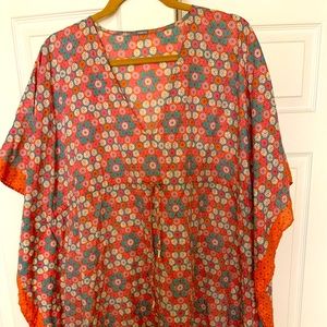 matta designer Cinch top with drawstring.